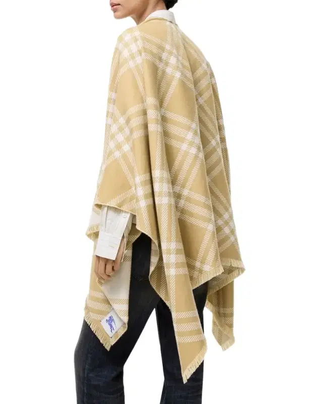 Burberry Check Wool Silk Cashmere Cape
