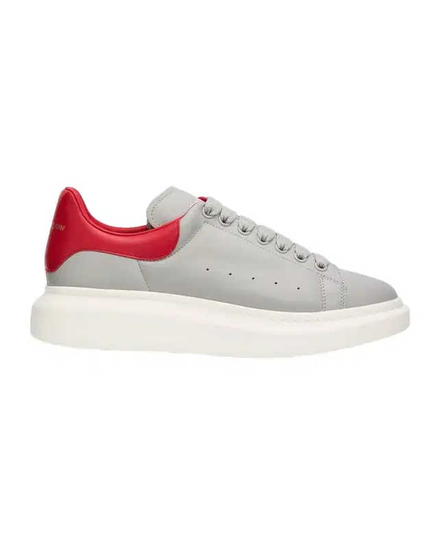 McQueen Men 's Oversized Soft Leather Sneakers