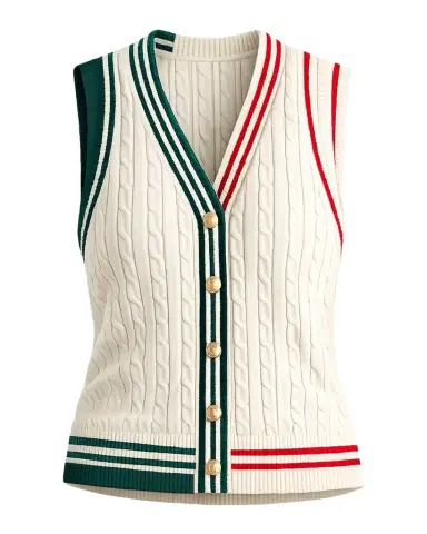 SEROYA Pearson Cable-Knit Vest | Thumbnail 1 SEROYA Pearson Cable-Knit Vest | Thumbnail 1
