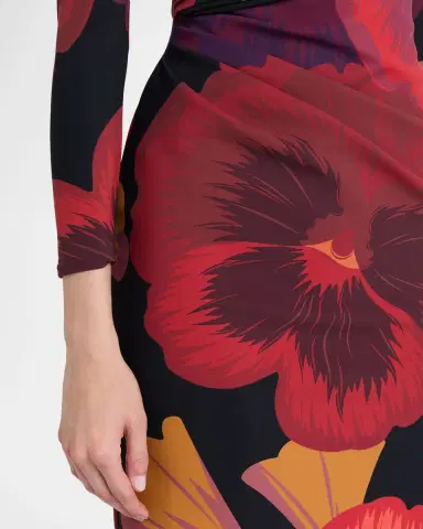 Chiara Boni La Petite Robe Soleo Floral-Print Column Gown | Thumbnail 5 Chiara Boni La Petite Robe Soleo Floral-Print Column Gown | Thumbnail 5