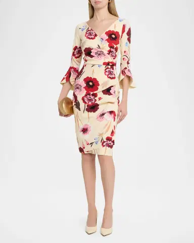 Chiara Boni La Petite Robe Triana Bodycon Floral-Print Dress | Thumbnail 4