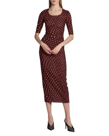 Stella McCartney Polka Dot Mesh Elbow-Sleeve Top | Thumbnail 1 Stella McCartney Polka Dot Mesh Elbow-Sleeve Top | Thumbnail 1