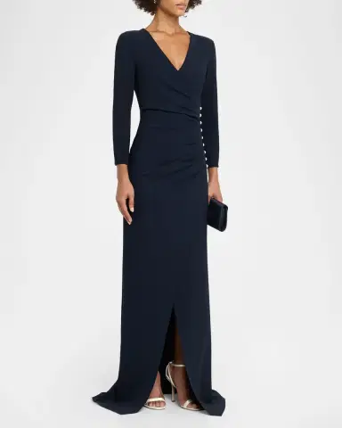 Chiara Boni La Petite Robe Wiesa Faux Pearl-Embellished Column Gown | Thumbnail 4 Chiara Boni La Petite Robe Wiesa Faux Pearl-Embellished Column Gown | Thumbnail 4