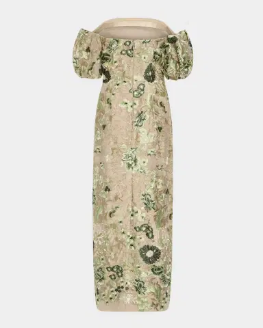 Milly Nene Embroidered Off-Shoulder Maxi Dress | Thumbnail 3 Milly Nene Embroidered Off-Shoulder Maxi Dress | Thumbnail 3