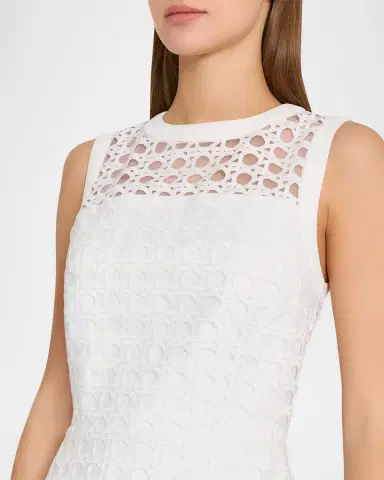 Milly Moira Sleeveless Lace Mini Dress | Thumbnail 4 Milly Moira Sleeveless Lace Mini Dress | Thumbnail 4