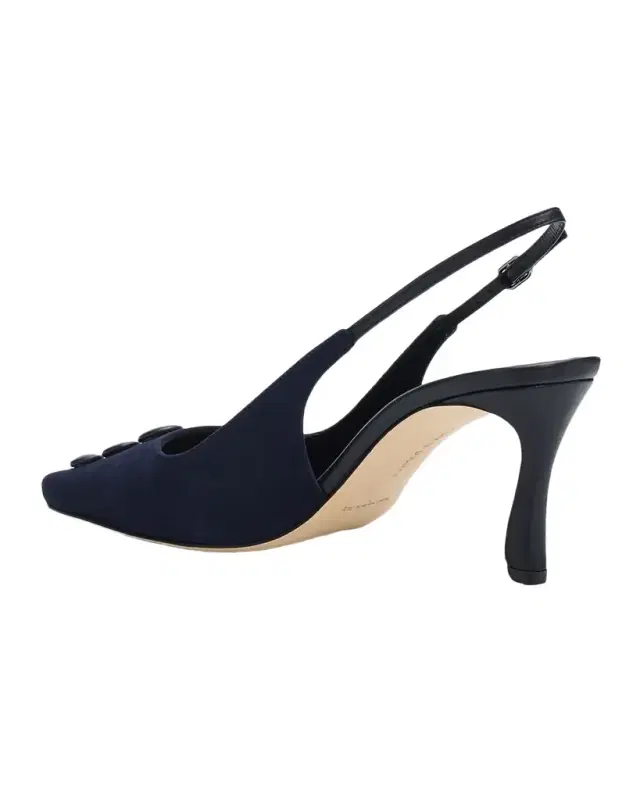 Manolo Blahnik 70mm Alexapla Suede Slingback Pumps