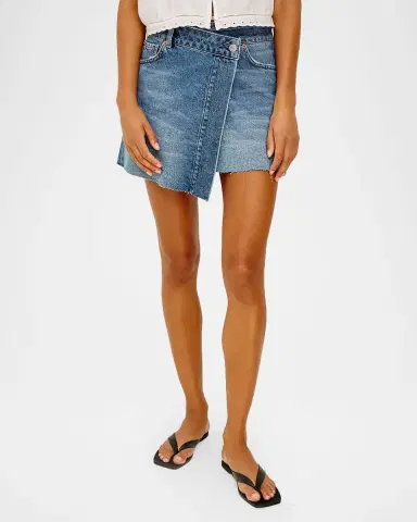 RAILS Huntington Denim Wrap Skirt | Thumbnail 2 RAILS Huntington Denim Wrap Skirt | Thumbnail 2