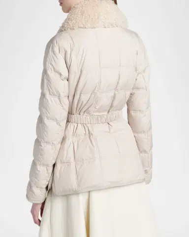 Moncler Cygnes Belted Short Down Jacket | Thumbnail 3 Moncler Cygnes Belted Short Down Jacket | Thumbnail 3