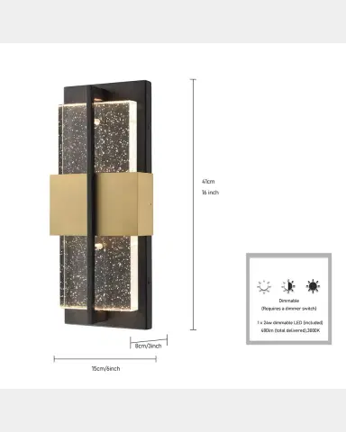 Arabela Lighting Technica 16" Outdoor LED Wall Sconce | Thumbnail 6 Arabela Lighting Technica 16" Outdoor LED Wall Sconce | Thumbnail 6