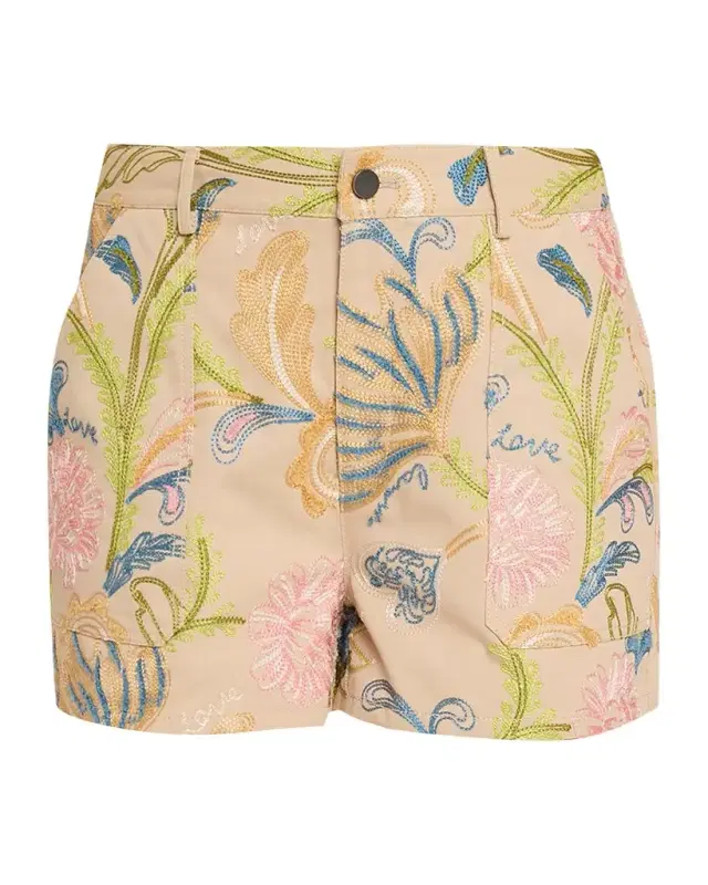 Addie Embroidered Shorts