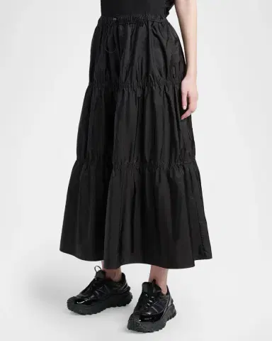 Moncler Tiered Nylon Midi Skirt | Thumbnail 4 Moncler Tiered Nylon Midi Skirt | Thumbnail 4