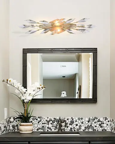 Arabela Lighting Crystal Fusion 25" 4-Light Vanity Light | Thumbnail 5 Arabela Lighting Crystal Fusion 25" 4-Light Vanity Light | Thumbnail 5