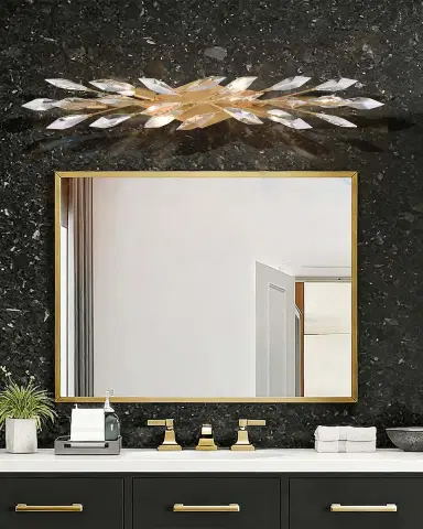 Arabela Lighting Crystal Fusion 35" 6-Light Vanity Light | Thumbnail 6 Arabela Lighting Crystal Fusion 35" 6-Light Vanity Light | Thumbnail 6
