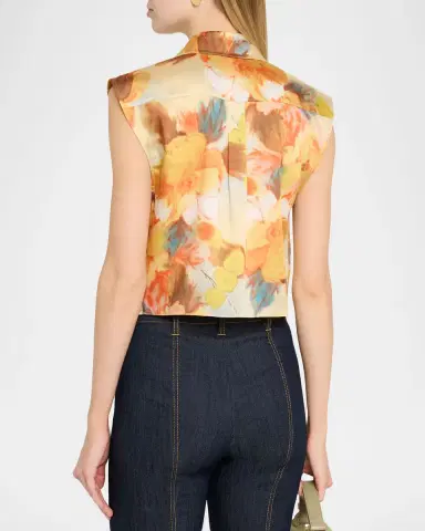 Cinq à Sept Marianna Embellished Watercolor Floral Top | Thumbnail 3