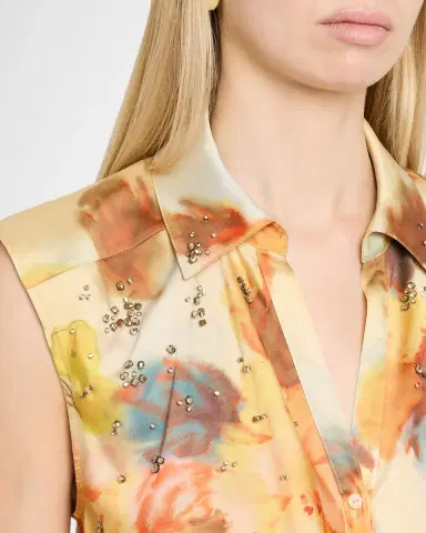 Cinq à Sept Marianna Embellished Watercolor Floral Top | Thumbnail 5