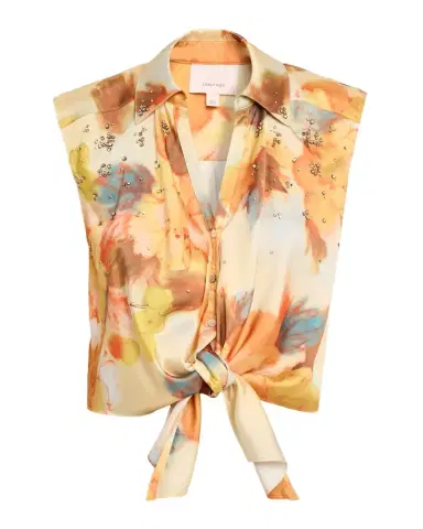 Cinq à Sept Marianna Embellished Watercolor Floral Top | Thumbnail 1