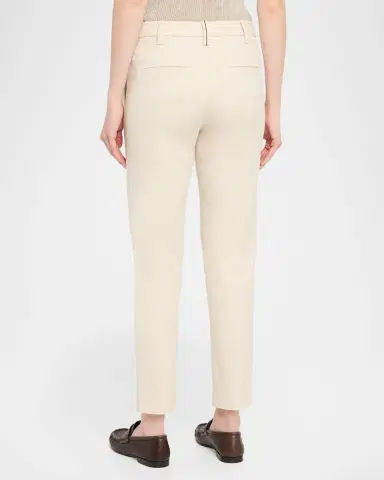 Brunello Cucinelli Monili-Trim Slim-Leg Ankle Pants | Thumbnail 3 Brunello Cucinelli Monili-Trim Slim-Leg Ankle Pants | Thumbnail 3