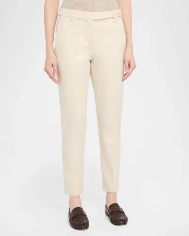 Brunello Cucinelli Monili-Trim Slim-Leg Ankle Pants | Thumbnail 4 Brunello Cucinelli Monili-Trim Slim-Leg Ankle Pants | Thumbnail 4