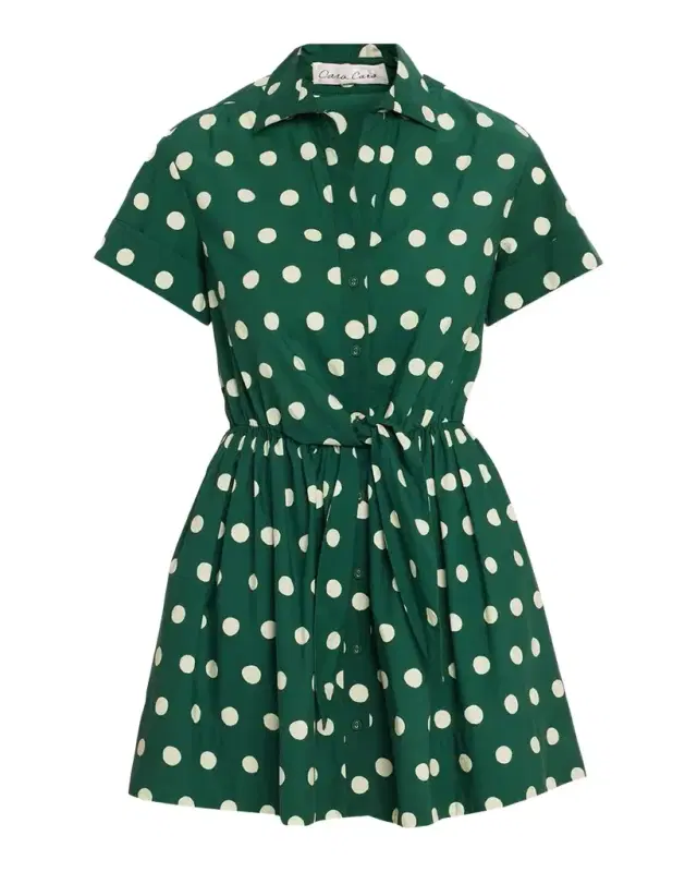 Asbury Floral Tie Mini Shirtdress
