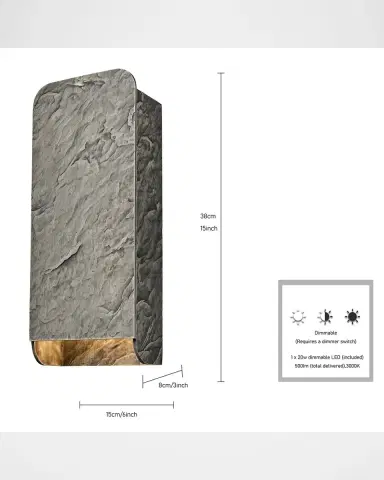 Arabela Lighting Stellis 15" Outdoor LED Wall Sconce | Thumbnail 6 Arabela Lighting Stellis 15" Outdoor LED Wall Sconce | Thumbnail 6