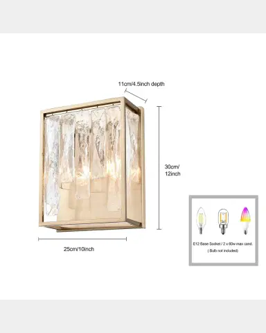 Arabela Lighting Boundaries 12" 2-Light Wall Sconce | Thumbnail 4