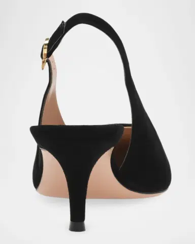 Gianvito Rossi 55mm Robbie Suede Slingback Pumps | Thumbnail 3