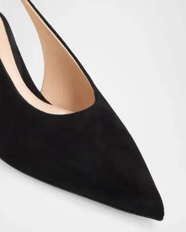 Gianvito Rossi 55mm Robbie Suede Slingback Pumps | Thumbnail 4