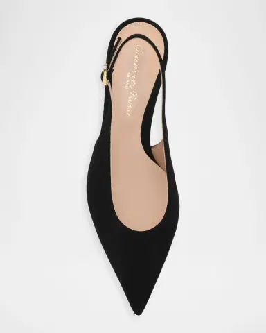Gianvito Rossi 55mm Robbie Suede Slingback Pumps | Thumbnail 5