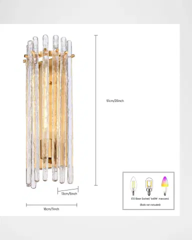 Arabela Lighting Icicles 20" Wall Sconce | Thumbnail 6