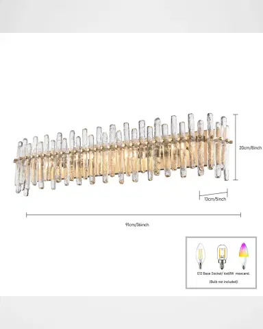 Arabela Lighting Icicles 36" 4-Light Vanity Light | Thumbnail 5