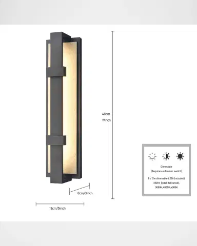 Arabela Lighting Crossroads 19" Outdoor LED Wall Sconce | Thumbnail 8 Arabela Lighting Crossroads 19" Outdoor LED Wall Sconce | Thumbnail 8
