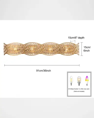 Arabela Lighting Anastasia 36" 4-Light Vanity Light | Thumbnail 4 Arabela Lighting Anastasia 36" 4-Light Vanity Light | Thumbnail 4