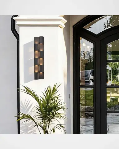 Arabela Lighting Skyline 27" 10-Light Outdoor LED Wall Sconce | Thumbnail 5 Arabela Lighting Skyline 27" 10-Light Outdoor LED Wall Sconce | Thumbnail 5