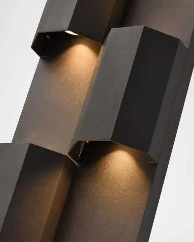 Arabela Lighting Skyline 27" 10-Light Outdoor LED Wall Sconce | Thumbnail 6 Arabela Lighting Skyline 27" 10-Light Outdoor LED Wall Sconce | Thumbnail 6