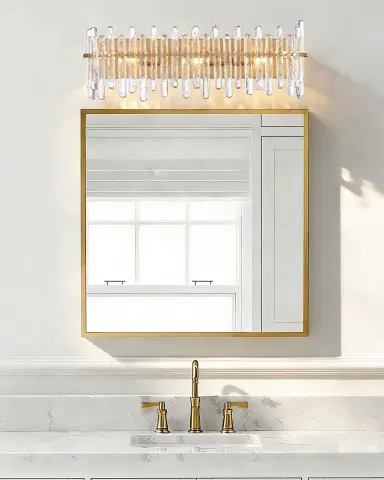 Arabela Lighting Icicles 26" 3-Light Vanity Light | Thumbnail 5 Arabela Lighting Icicles 26" 3-Light Vanity Light | Thumbnail 5