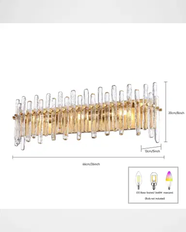 Arabela Lighting Icicles 26" 3-Light Vanity Light | Thumbnail 6 Arabela Lighting Icicles 26" 3-Light Vanity Light | Thumbnail 6