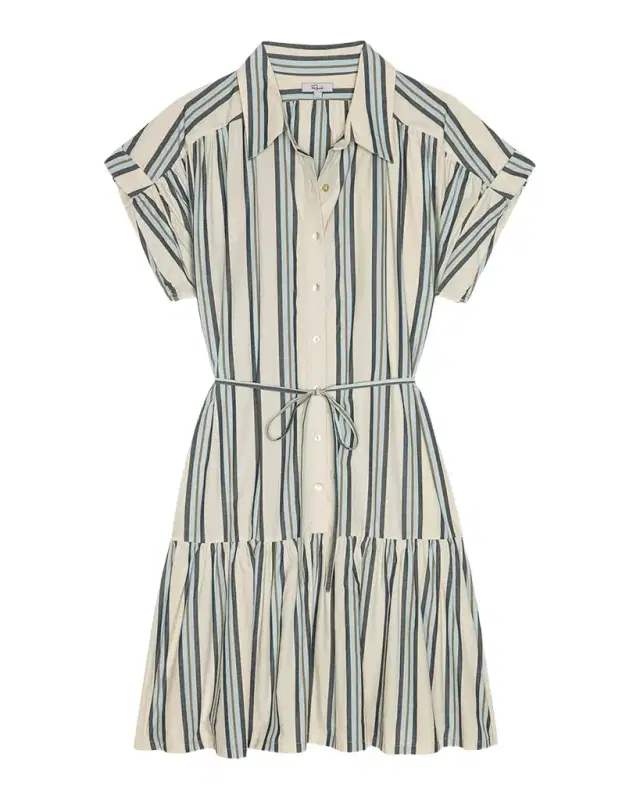 Evaline Stripe Cotton Mini Dress