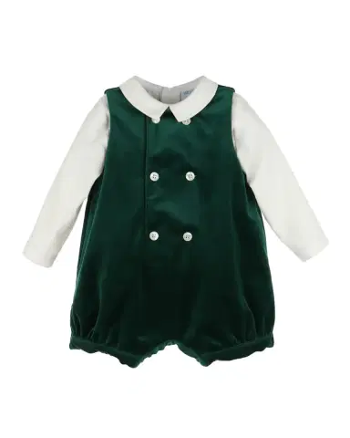 Luli & Me Boy's Velvet Romper & Shirt Set | Thumbnail 3 Luli & Me Boy's Velvet Romper & Shirt Set | Thumbnail 3