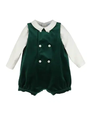 Luli & Me Boy's Velvet Romper & Shirt Set | Thumbnail 1 Luli & Me Boy's Velvet Romper & Shirt Set | Thumbnail 1