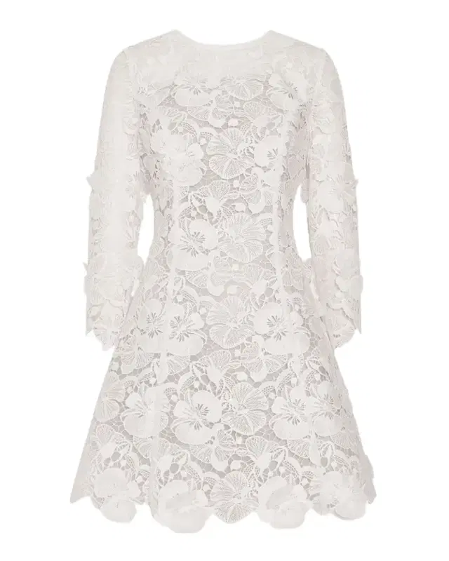 Emmie Lace Fit-&-Flare Mini Dress