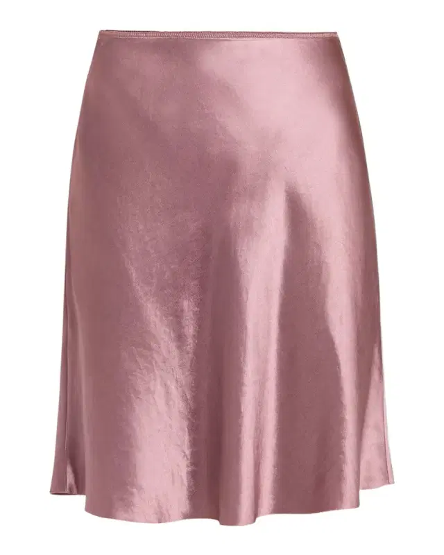 Vince Short Pull-On Satin Slip Skirt