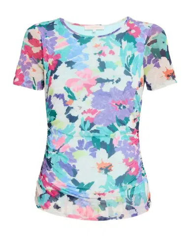 Ramy Brook Ellie Floral Ruched T-Shirt | Thumbnail 1
