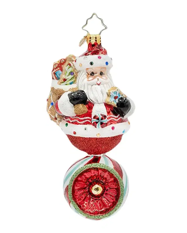 Christopher Radko Sweet Claus Reflector Christmas Ornament