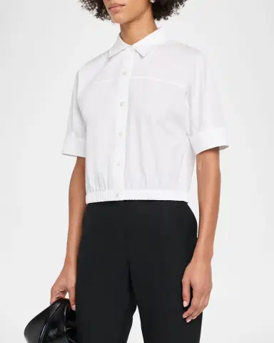 Theory Short-Sleeve Button-Front Shirt | Thumbnail 4 Theory Short-Sleeve Button-Front Shirt | Thumbnail 4