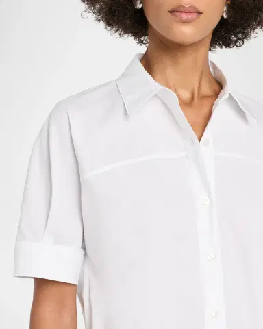 Theory Short-Sleeve Button-Front Shirt | Thumbnail 5 Theory Short-Sleeve Button-Front Shirt | Thumbnail 5
