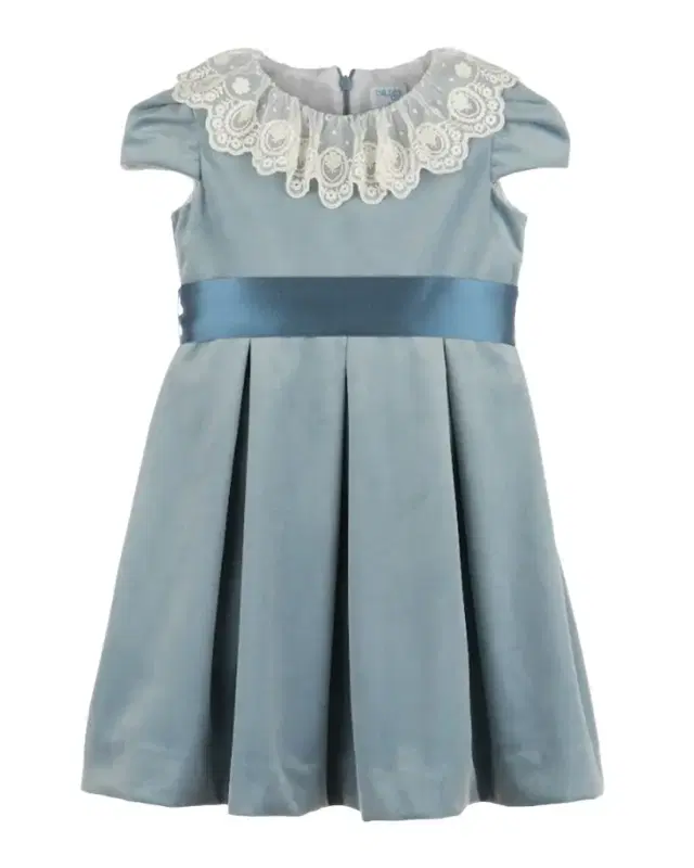 Luli & Me Girl 's Deluxe Velvet Lace-Collar Dress, Size 2T-6