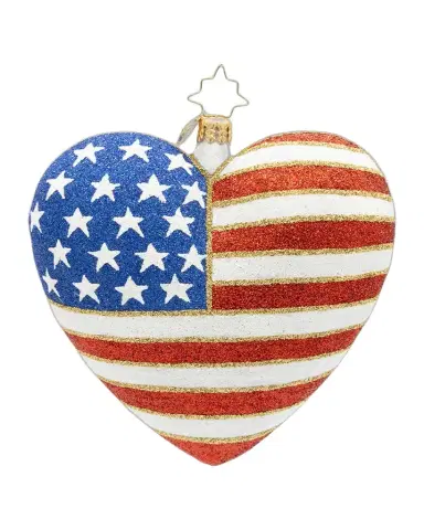 Christopher Radko 250 Years Heart of Independence Christmas Ornament | Thumbnail 1
