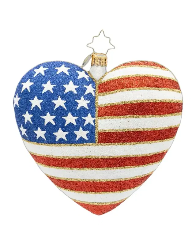 Christopher Radko 250 Years Heart of Independence Christmas Ornament