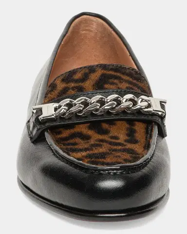 Santoni Leopard Calf Hair and Leather Bit Loafers | Thumbnail 3 Santoni Leopard Calf Hair and Leather Bit Loafers | Thumbnail 3