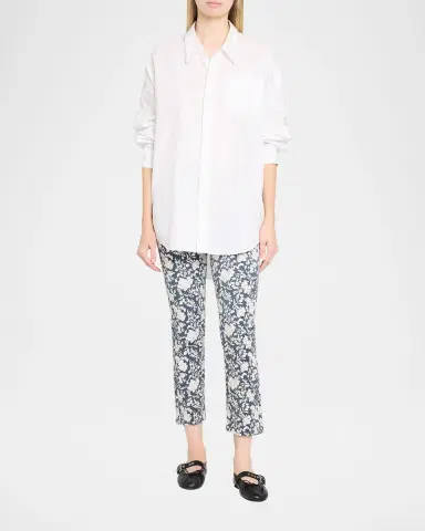 R13 Floral Boy Straight Cropped Jeans | Thumbnail 2 R13 Floral Boy Straight Cropped Jeans | Thumbnail 2